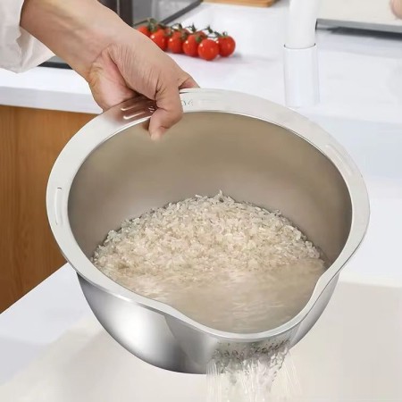 Rice Washer Strainer Bowl