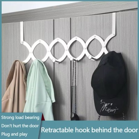 The Door Hooks Telescopic Folding Coat Rack